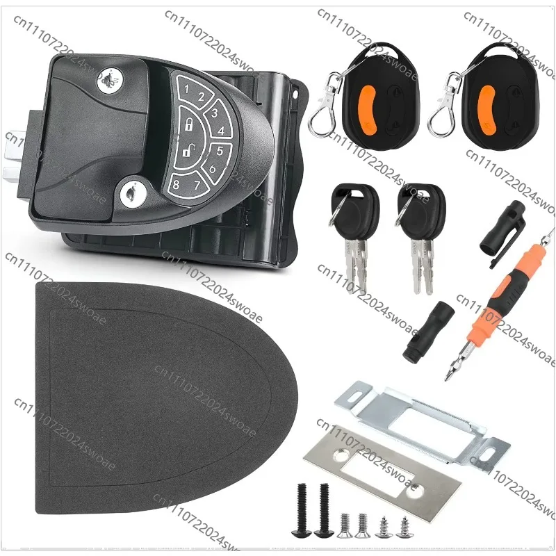 K-7902 Metal RV Truck Electronic Door Lock Digital Lock Waterproof Remote Control Password Lock Suitable for RV, ATV, UTV
