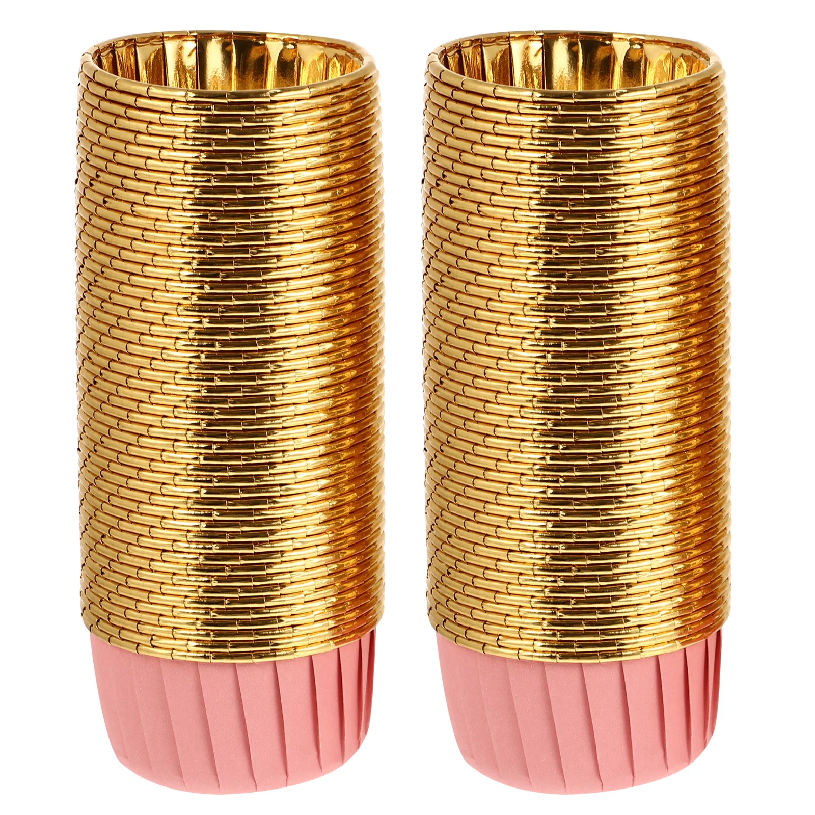 

100pcs Disposable Cake Paper Cups Heat Resistant Leak Proof Baking Muffin Cupcake Wrappers Brown For Wedding Baby Shower Bakery