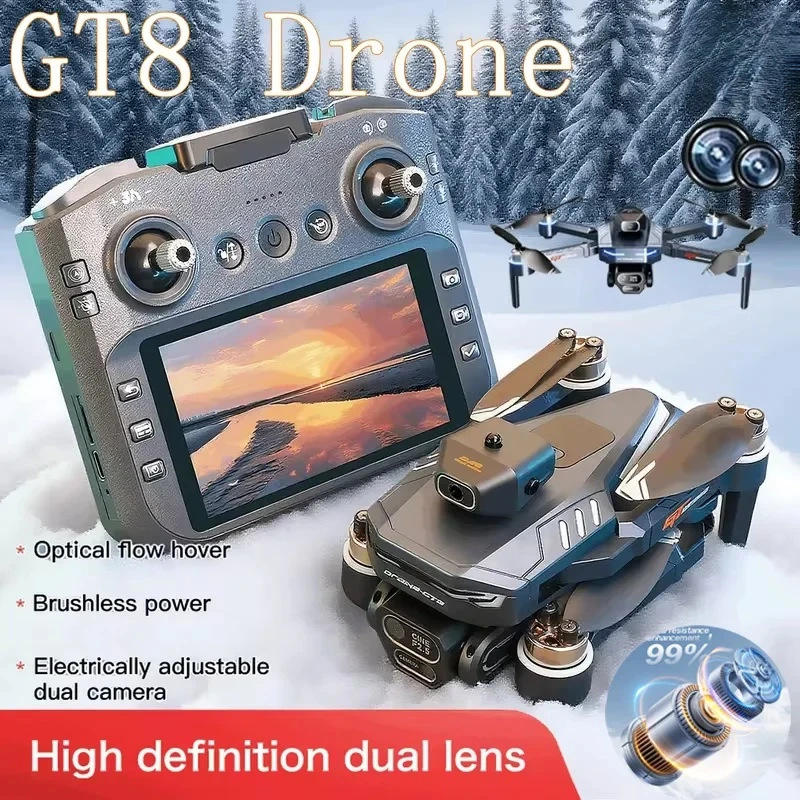 

GT8 Drone 6K HD Dual Cameras FPV 5G WiFi GPS Brushless Motor Intelligen Obstacle Avoidance Foldable Quadcopter Toy Gift RC 3000M