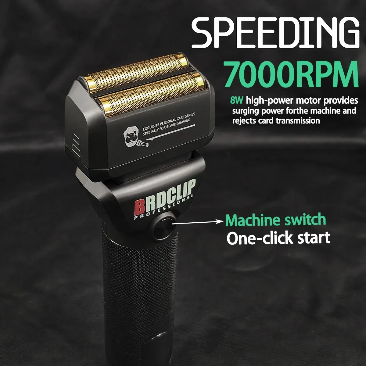 Reciprocating Shaver Men's Home 5-Knife Mesh Whitener LCD Digital Display Beard Trimmer Haircut Machine BRDCLIP FK705