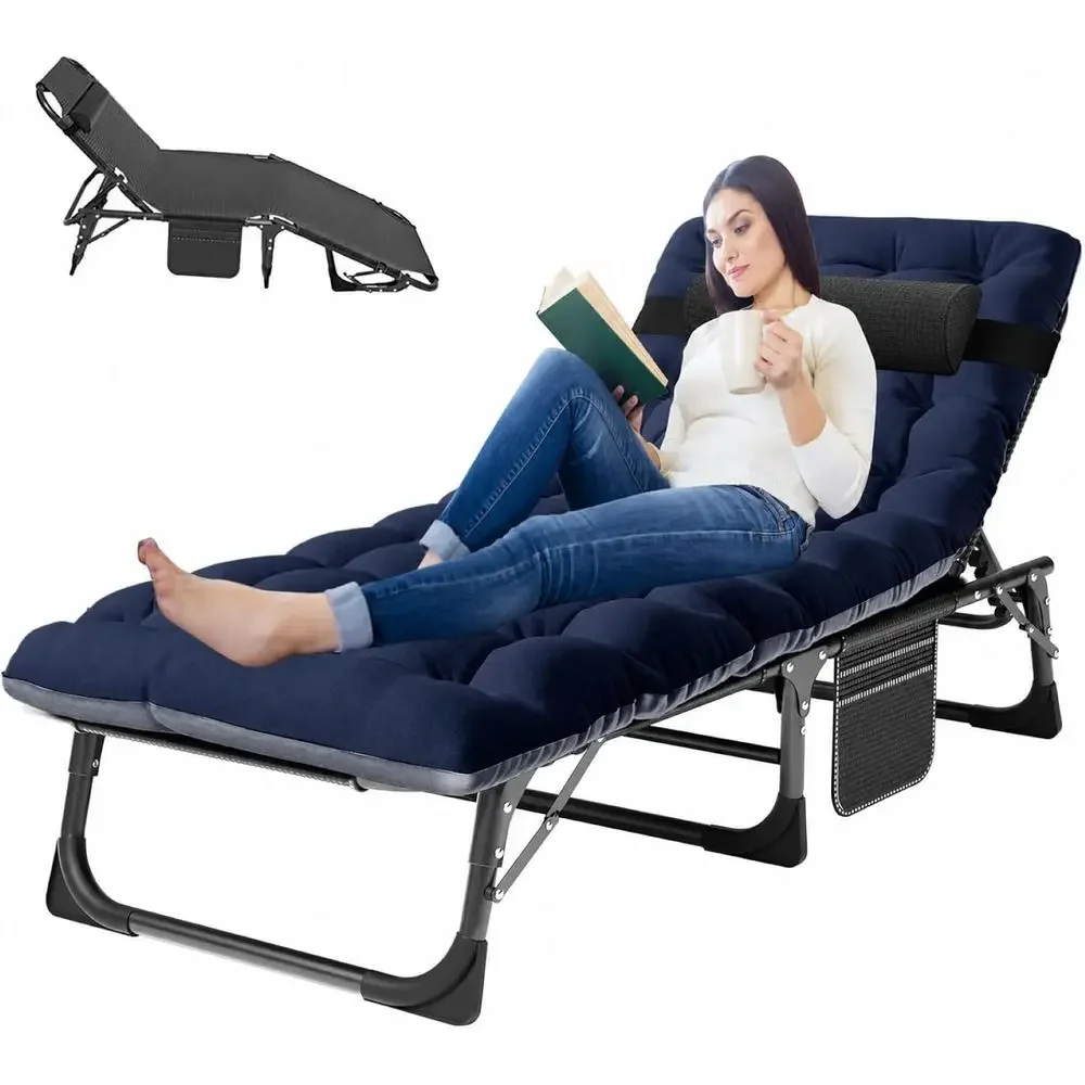 olding Camping Cot, Extra Wide Heavy Duty Sleng Cots with Carry Bag, Double Layer rd Portable Travel Camp Cots or Home, Oice Nap