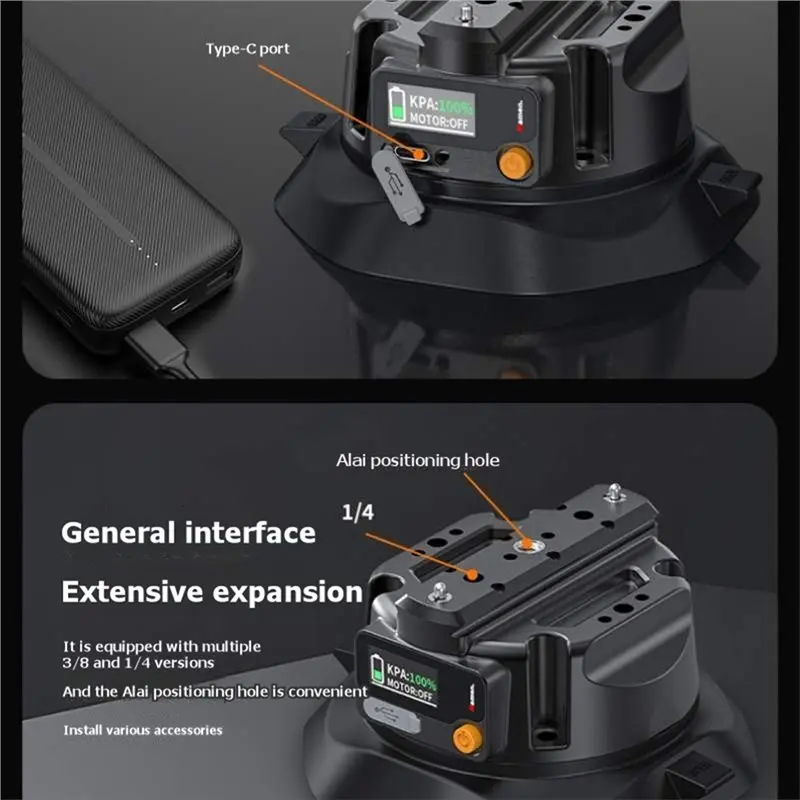 [NEW A09R!】 For DJI Gopro Action Camera Compatible 4.5 Inch Electric Auto Pump Suction Cup Mount