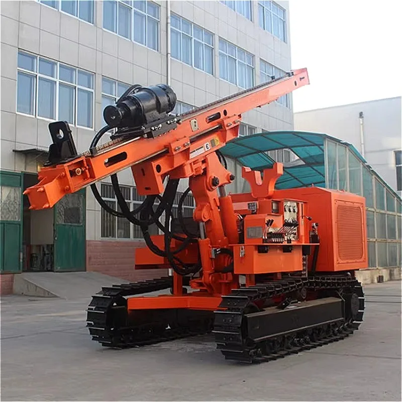 Heavy Hydraulic Photovoltaic Pile Driver Crawler Mounted Rotary Auger For Solar Farm Ground Screw Anchor Installation Work