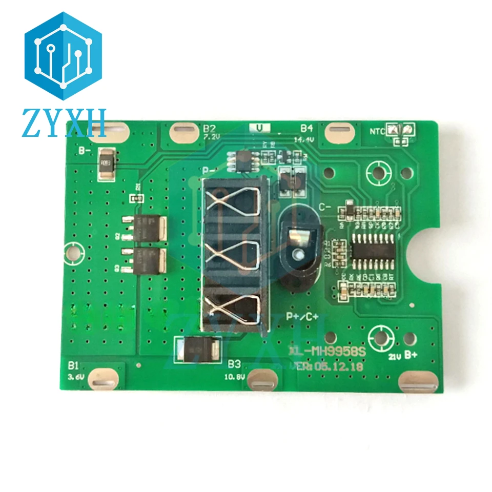 5S BMS 20A 21V 18650 akumulator litowo-jonowy temperatura NTC ochrona z wtyczka DC 5S BMS PCM dla elektronarzędzia