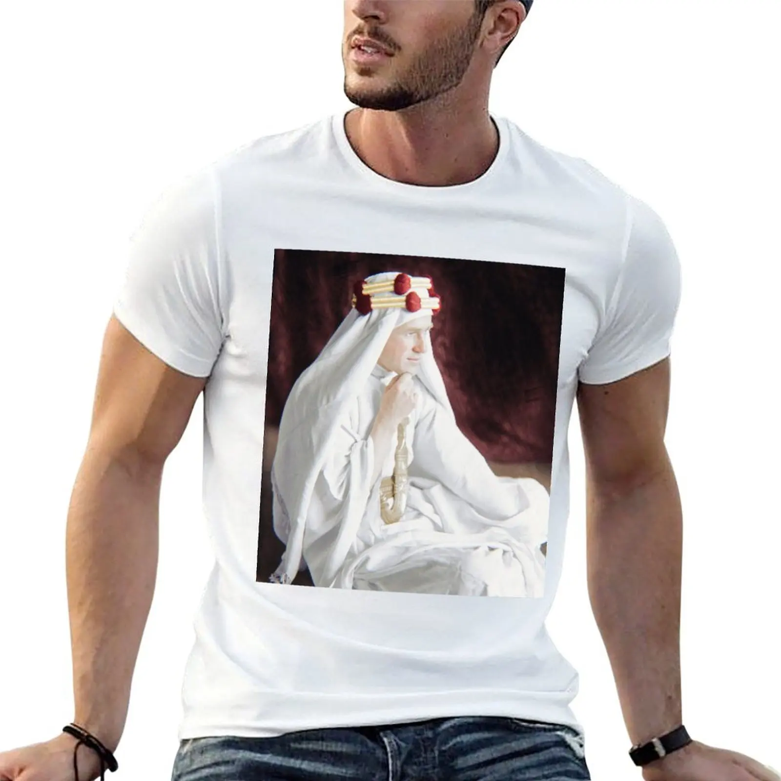 

t designer Arabia t-shirt T.E. Lawrence T-Shirt man plain black man t designer shirts of package cotton for shirt
