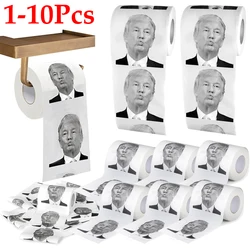 10-1Rolls Donald Trump Pattern Toilet Paper Roll Novelty Gift Bathroom Paper Towel FunnyHome Paper Prank Joke Napkin Gift