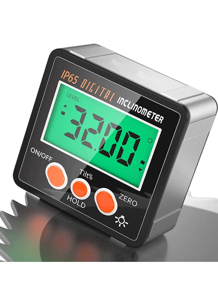 IP54/IP65 Magnetischer digitaler Winkelmesser mit Hintergrundbeleuchtung und/ohne Doppellaser – Detail 1