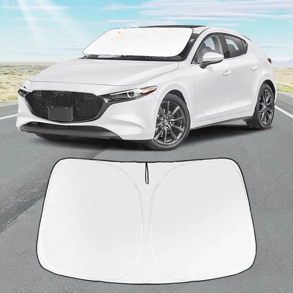 

Car Windshield Sun Shade Covers Visors Auto Front Window Sunscreen For Mazda3 2019-2020 2021 2022 2023 2024 Sunshade Accessories