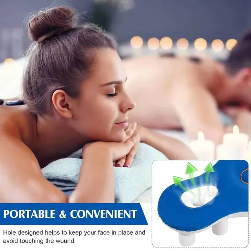 

Body Massage Lying Pillow Face Rest For Beauty Salon Ergonomics Lying Down Pillow Memory Foam Breathable Head Support