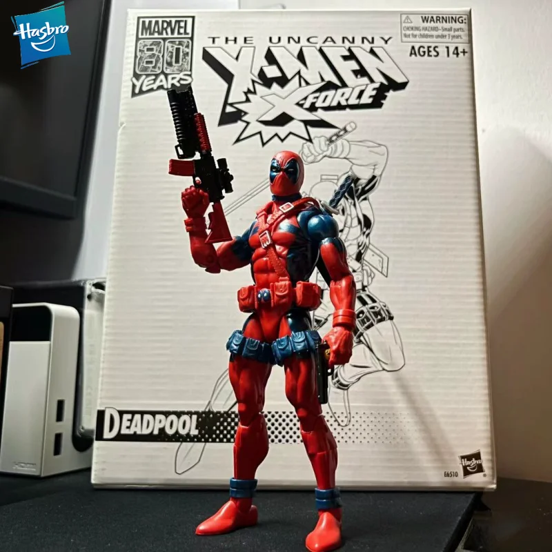 

In Stock Hasbro Marvel Legends Retro Hanging Card Deadpool 80th Anniversary Limited Edition 6-Inch Mobile Doll Gift