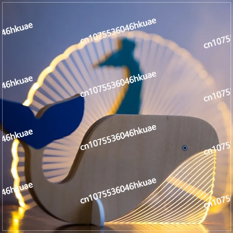 

Деревянные акриловые художественные настольные украшения Пеликан Сириус Кит Тукан Декор комнаты Креативное украшение дома Светящиеся украшения в виде животных