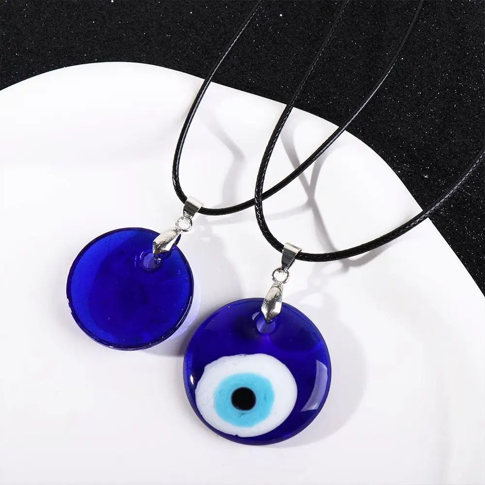 Lucky Clavicle Chain Couple Necklace Friendship Jewelry Gift Turkish Blue Eye Pendant Necklace for Women Amulet Necklace Choker