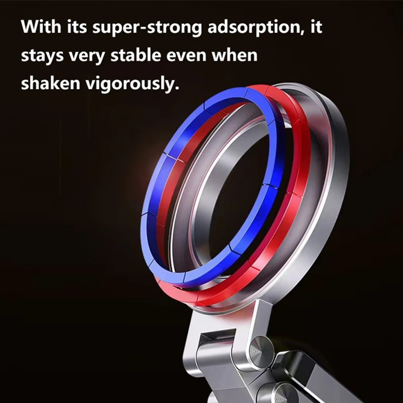 

Magnetic Mount Portable Clip Rotating Folding Universal Phone Holder Strong Suction Foldable Travel Desk Magnetic Bracket 2026