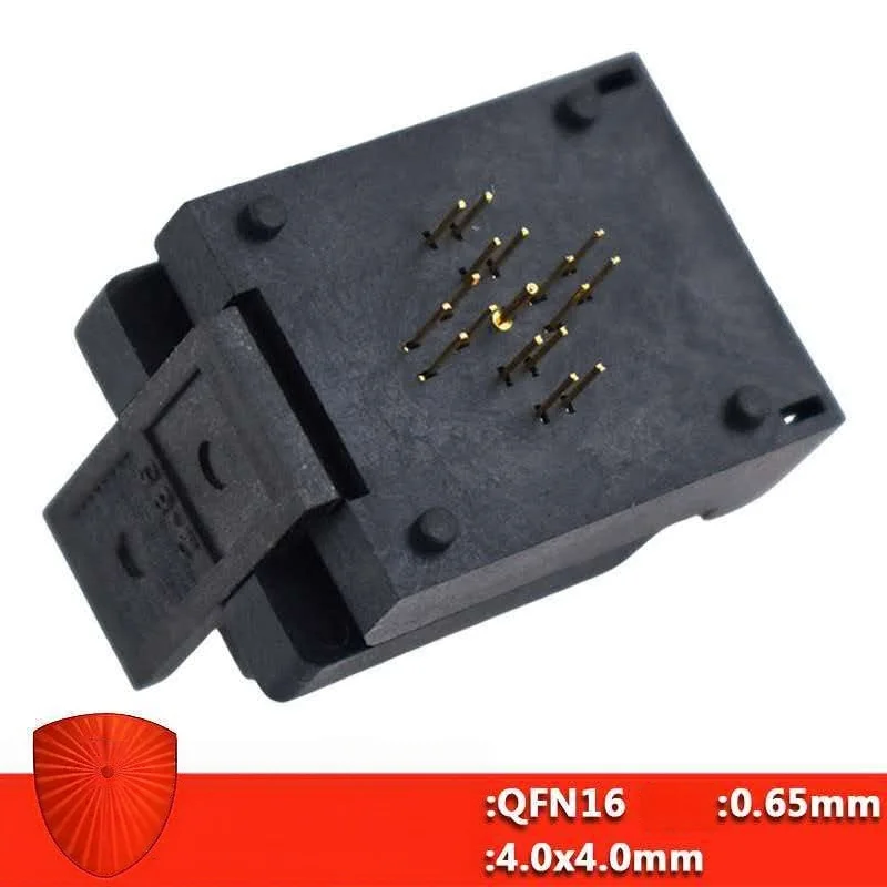QFN4X4-16L (0.65) Gold Plated IC Chip Aging Test Stand QFN16 Burn and Write Programming Stand Fixture