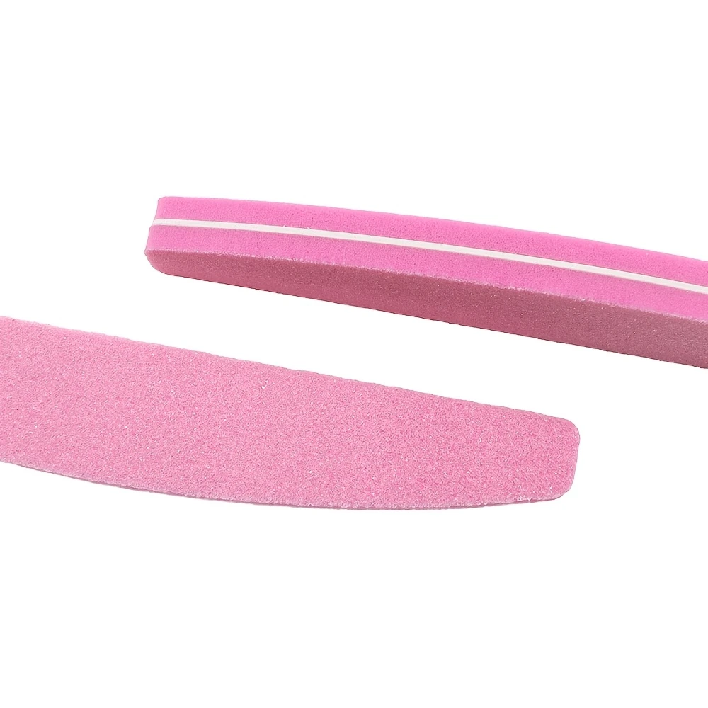 2pcs Professional Dual-Sided Nail File Block Colorful Sponge Nail Polish Buffing Sanding Buffer Strip for Polishing Pedicure