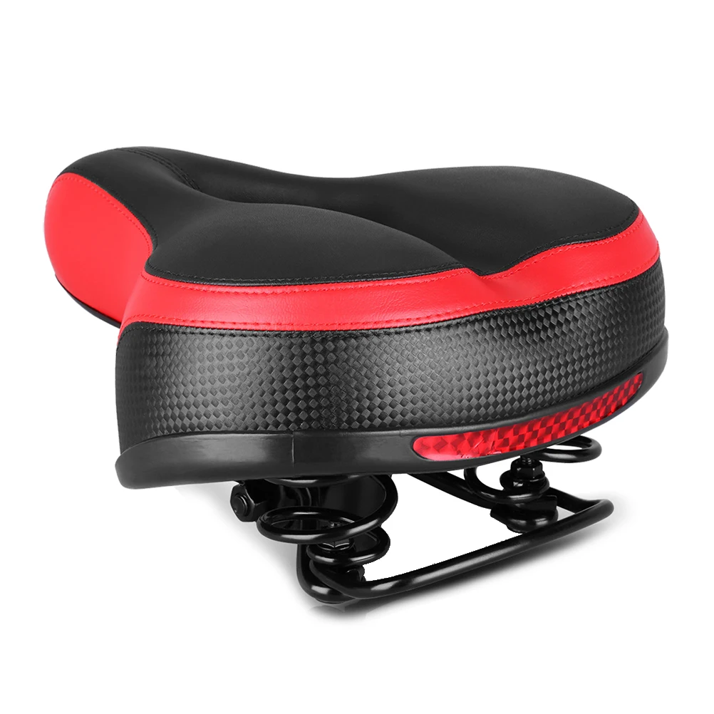 

Bicycle Seat Padded Bike Cushion Gel Cycling Saddle Replacement for Bikes with Tail Light Road