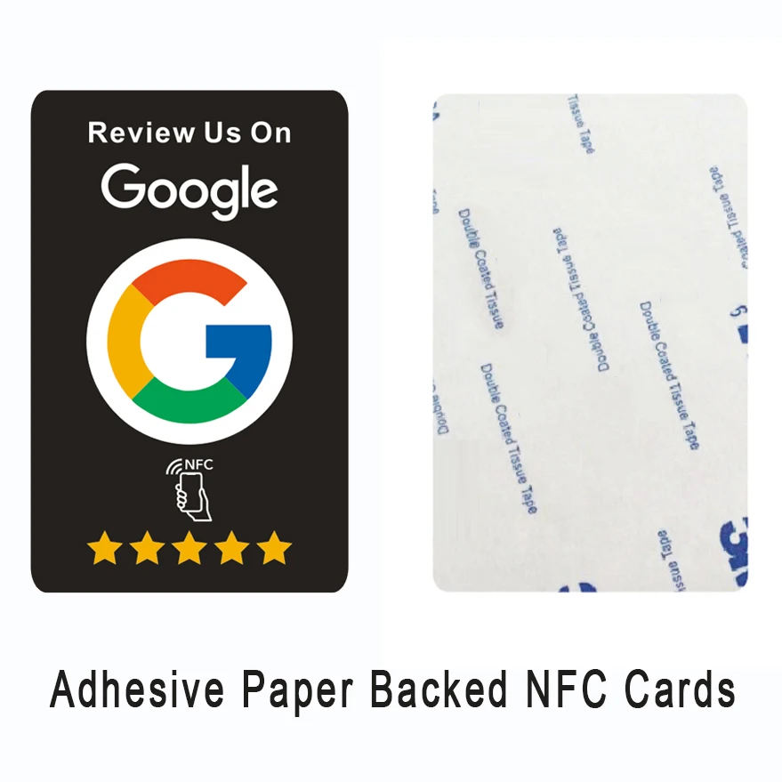 60pieces NFC-Enabled Google Reviews Cards with Ahesvie on the back Boost Your Business PVC Material Durable