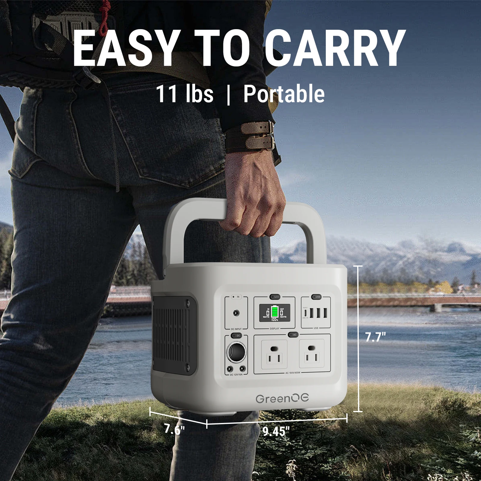 

US Stock Camping Outdoors 400W Portable Solar Generator Portable Solar Power Station