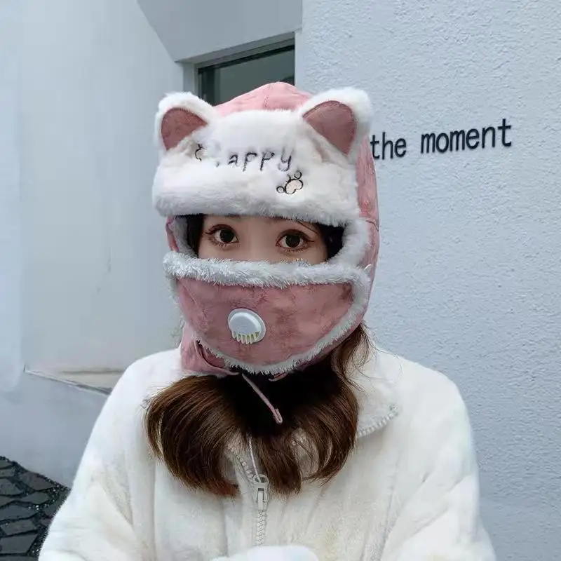 Lei Feng Hat Women's Winter Riding Windproof And Cold Resistant Fur Thickened Warmth Protector Ear Protection Warmth Hat