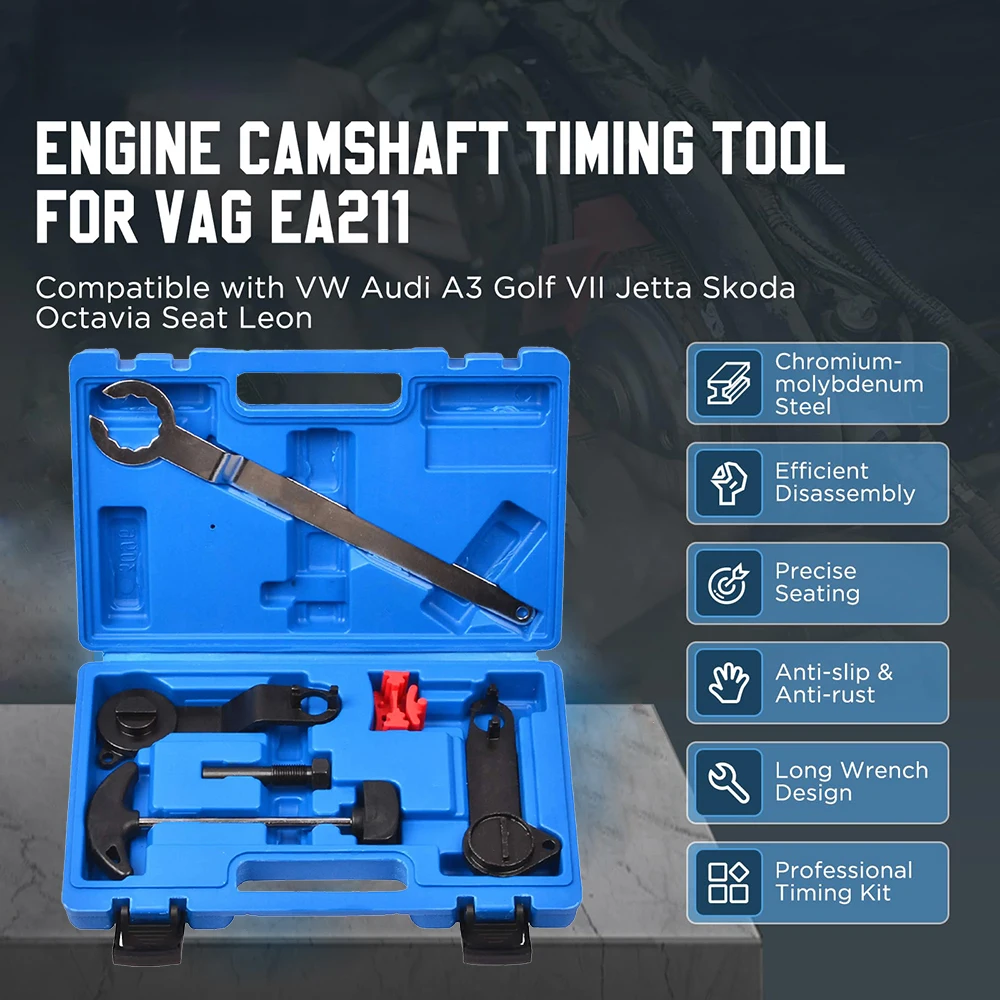 Sostituzione dello strumento di fasatura dell'albero a camme del motore Podofo VAG EA211, compatibile per Volkswagen per Audi A3 per Golf 7 per Jetta