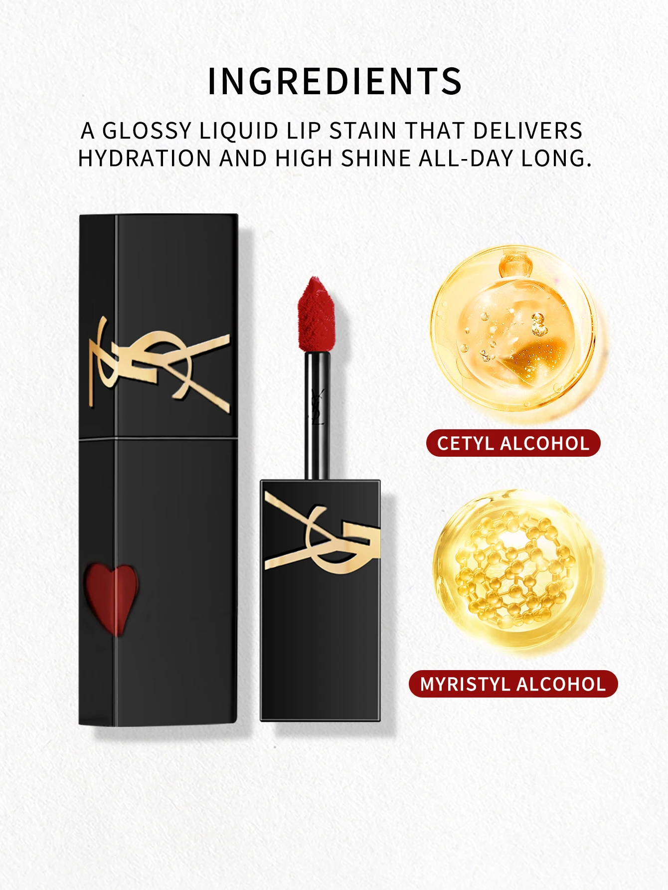 Yves Saint Laurent The Inks Vinyl Cream High Shine Lip Stain # 610-Nude # 416-Chili - 0,18 FL .OZ./5,5ML