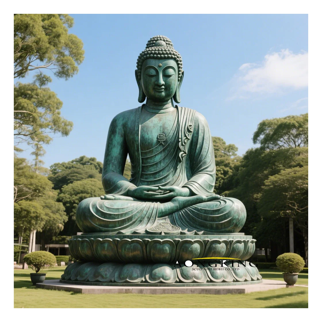 Large Casting Buddha Bronze Sculptures Life Size Indoor Modern Art Cast Bronze Buddha Statue