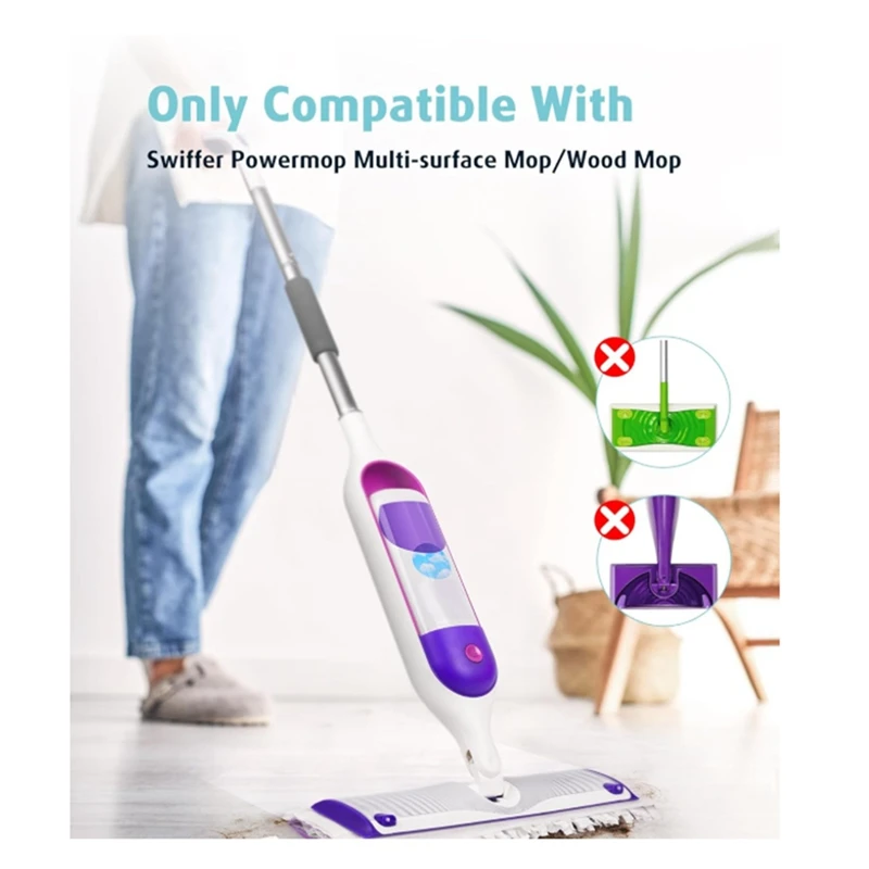 -ESTR 24 قطعة من وسادات الممسحة الكهربائية للاستعمال مرة واحدة لـ Swiffer Power Mop Pads ممسحة متعددة الأسطح وممسحة كهربائية لتنظيف الأرضيات