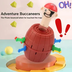 1/2/3Pcs Funny Pirate Barrel Toys Jumping Pirate Bucket Sword Stab Game for Parent-child Interactive Children Party Home Gift