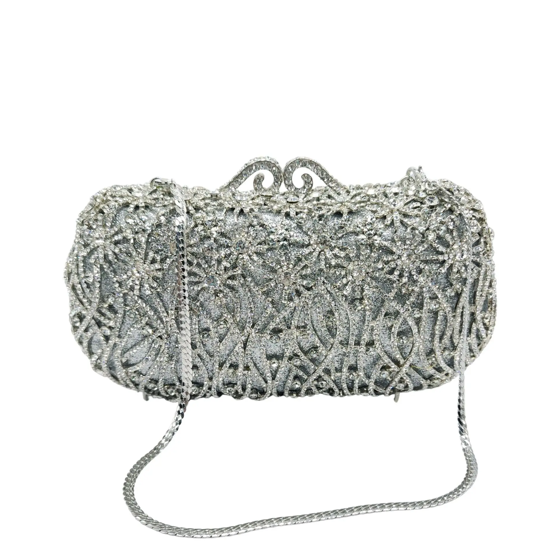 

Small Daisy Diamond Dinner Bag Banquet Diamond Clutch Crystal Diamond Women's Clutches Mini Crossbody Bag With Rhinestone Chain