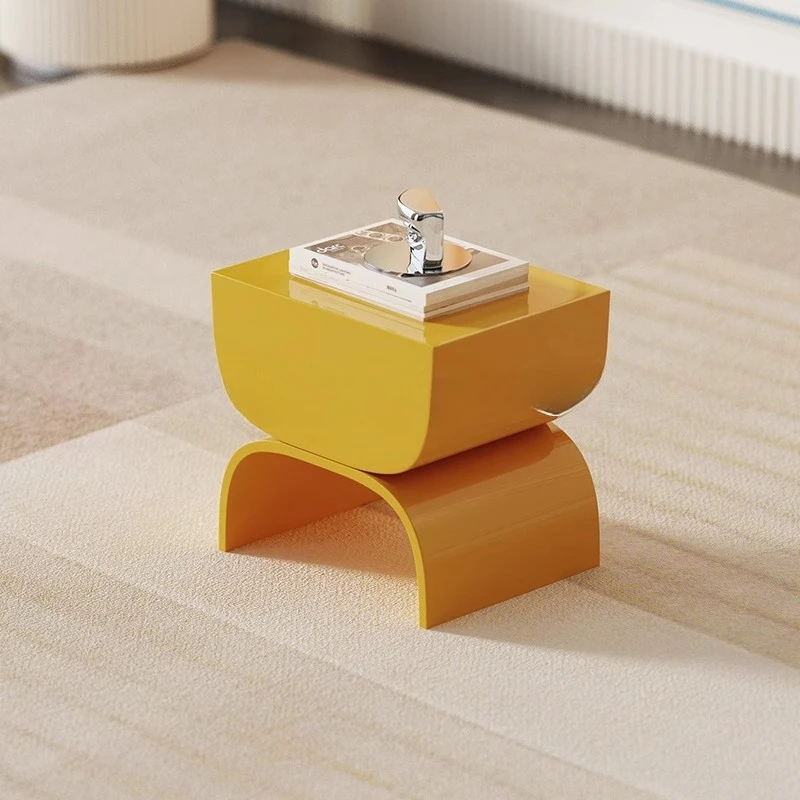 

Modern light luxury living room side a few orange paint simple Nordic designer creative small side table