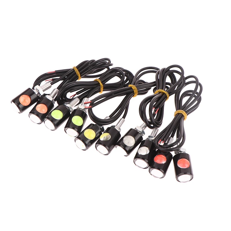 Luz Led para matrícula de motocicleta, Bombilla trasera para coche, lente de alta potencia, tornillo, Perno, lámparas, accesorios para moto, 2