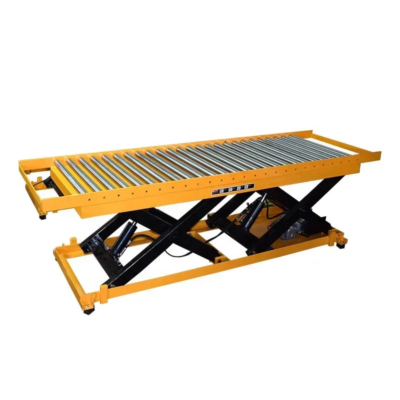 Piattaforma elevatrice idraulica con rullo