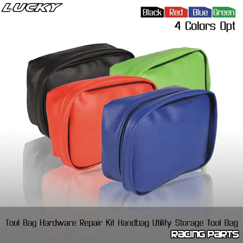 Bolsa de herramientas trasera para motocicleta todoterreno, Kit trasero de almacenamiento de cuero PU, resistente al agua y duradero para Honda CRF150 CRF250/450 XR250R XR350R XR600