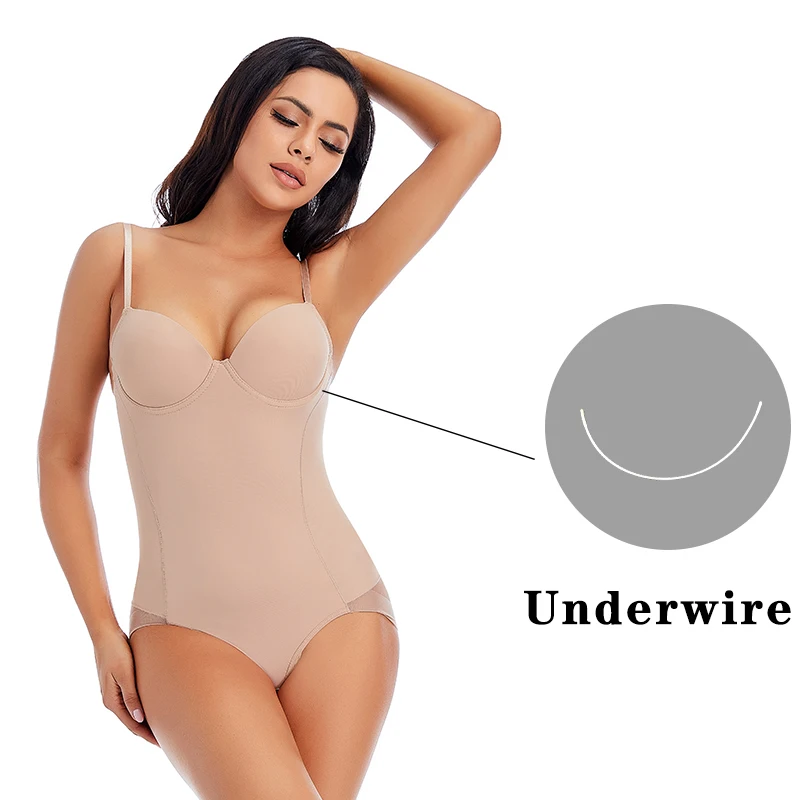 Sexy Lingerie Schlankmachende Seiden-Shapewear für Frauen Glatter Weicher Bodysuit Bauchformer Unterwäsche Lingerie Schwarz Nude – Detail 19