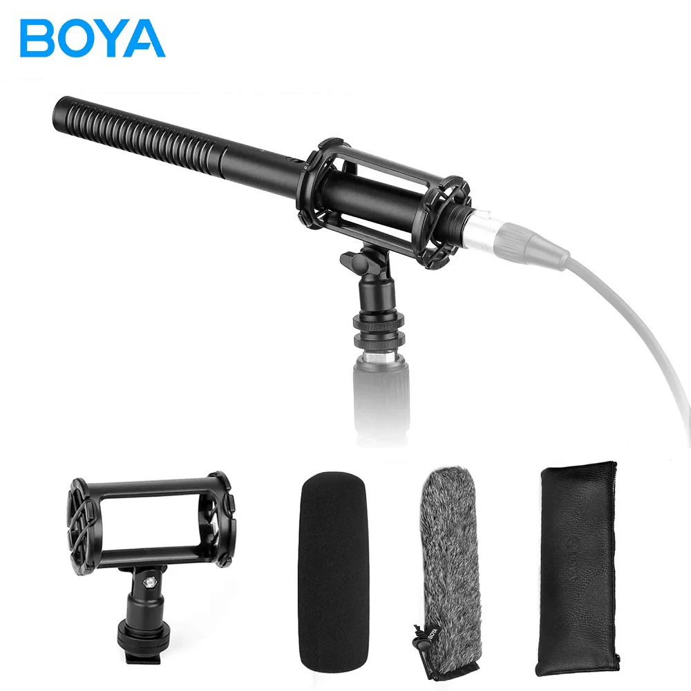 

BOYA BY BM6060 Interview Shotgun Microphone XLR BOYA Pro Broadcast Quality Mic for Canon Nikon Sony Camcorders Gathering Youtube