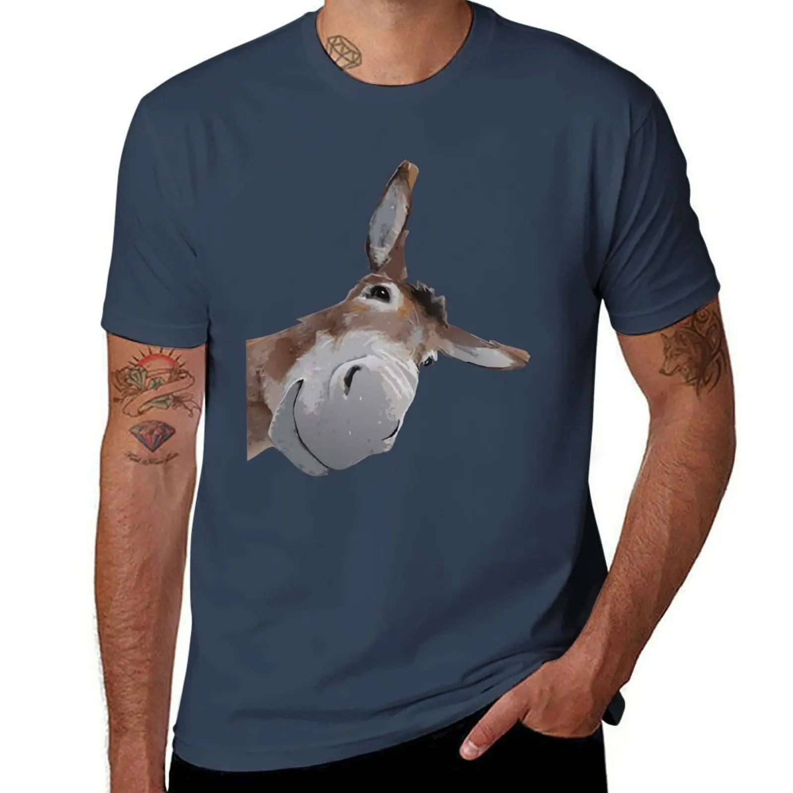 Peach-Bruh T Eagerlys - Funny Head Donkey Smile Donkey - Art T-Shirt UV Protection Outdoor Tee Shirt