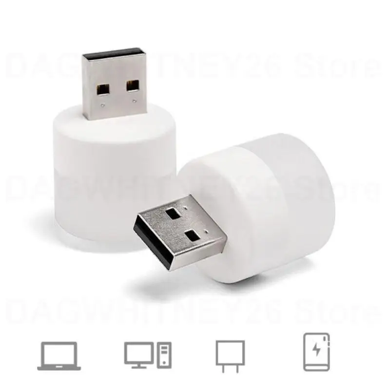 Mini 2 USB DC port Plug Lamp LED Night Light 5V 1W Eye Protection Book reading for Computer Mobile Power Charging U26