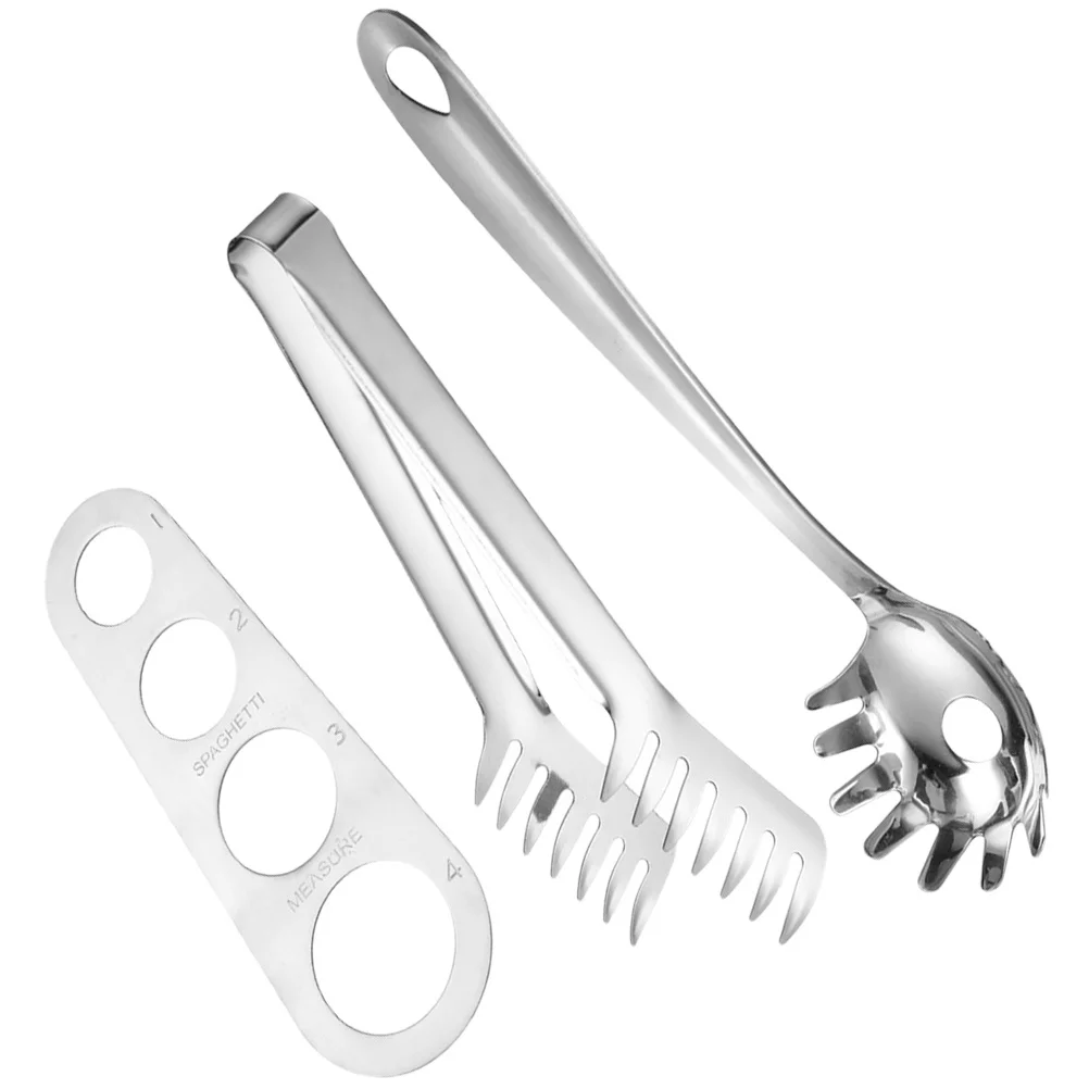

1Set Premium Metal Spaghetti Server with Precise Measurement Holes Ergonomic Pasta Measuring Tool for Healthy Diet Portion