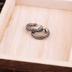 Fashion Animal Octopus Earrings for Men Minimalist Vintage Punk Stainless Steel Accessories Rock Street Style Charm Jewelry Gift