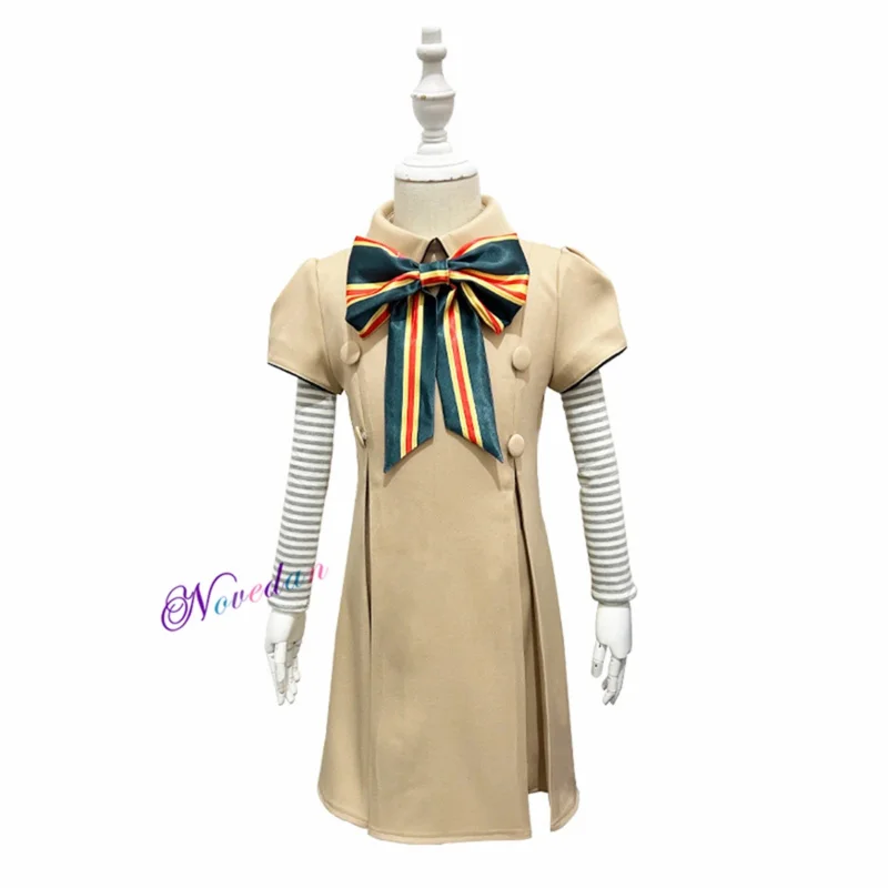 Disfraz de cosplay m3gan para niños y adultos, vestido de peluca Molle, muñeca AI, robots, pelo, conjunto completo, ropa de fiesta de Halloween para niñas y mujeres