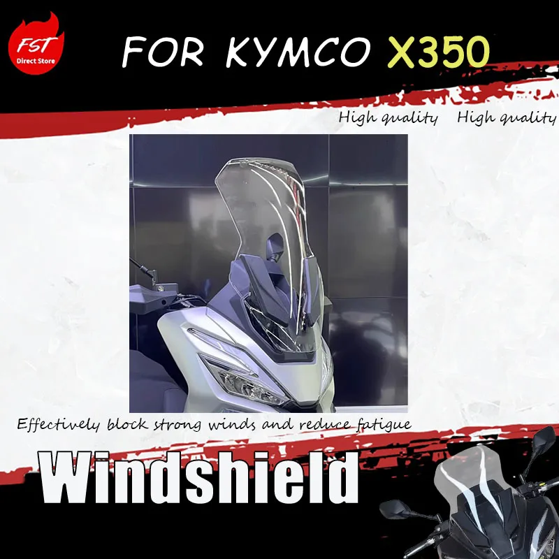 For KYMCO X350 Extended Windshield Rain Shield Modification Accessory for Enhanced Riding Experience