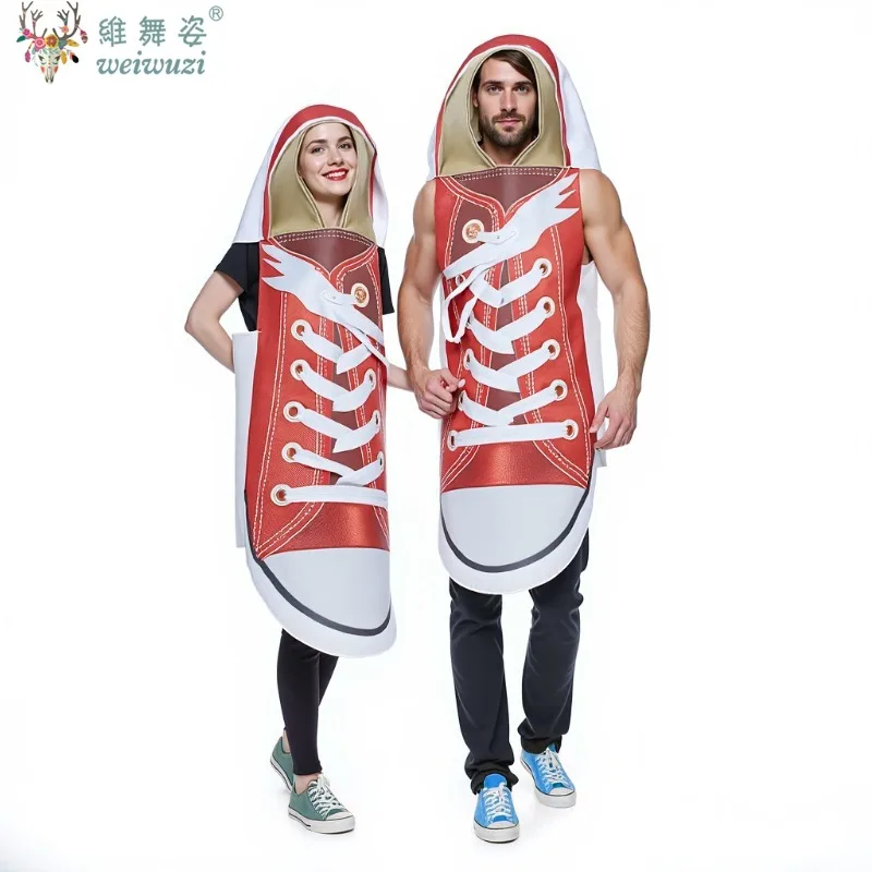 

Halloween Carnival Party Funny Role Playing Sneakers Canvas Shoes Role Play Costume Adult Couple Spoof Novelty Fancy Clothing