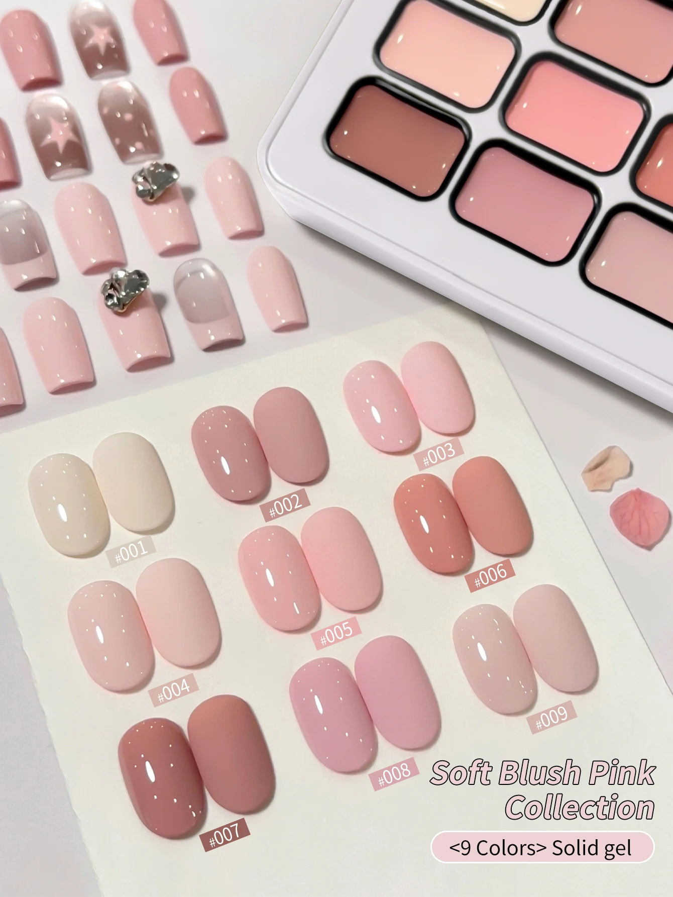 Jillradia Gel Sólido para Unhas em 9 Cores, Novo e Popular, Gel Semi-Permanente para Arte de Unhas, Gel UV LED para Manicure de Natal, Presente para Salão de Beleza