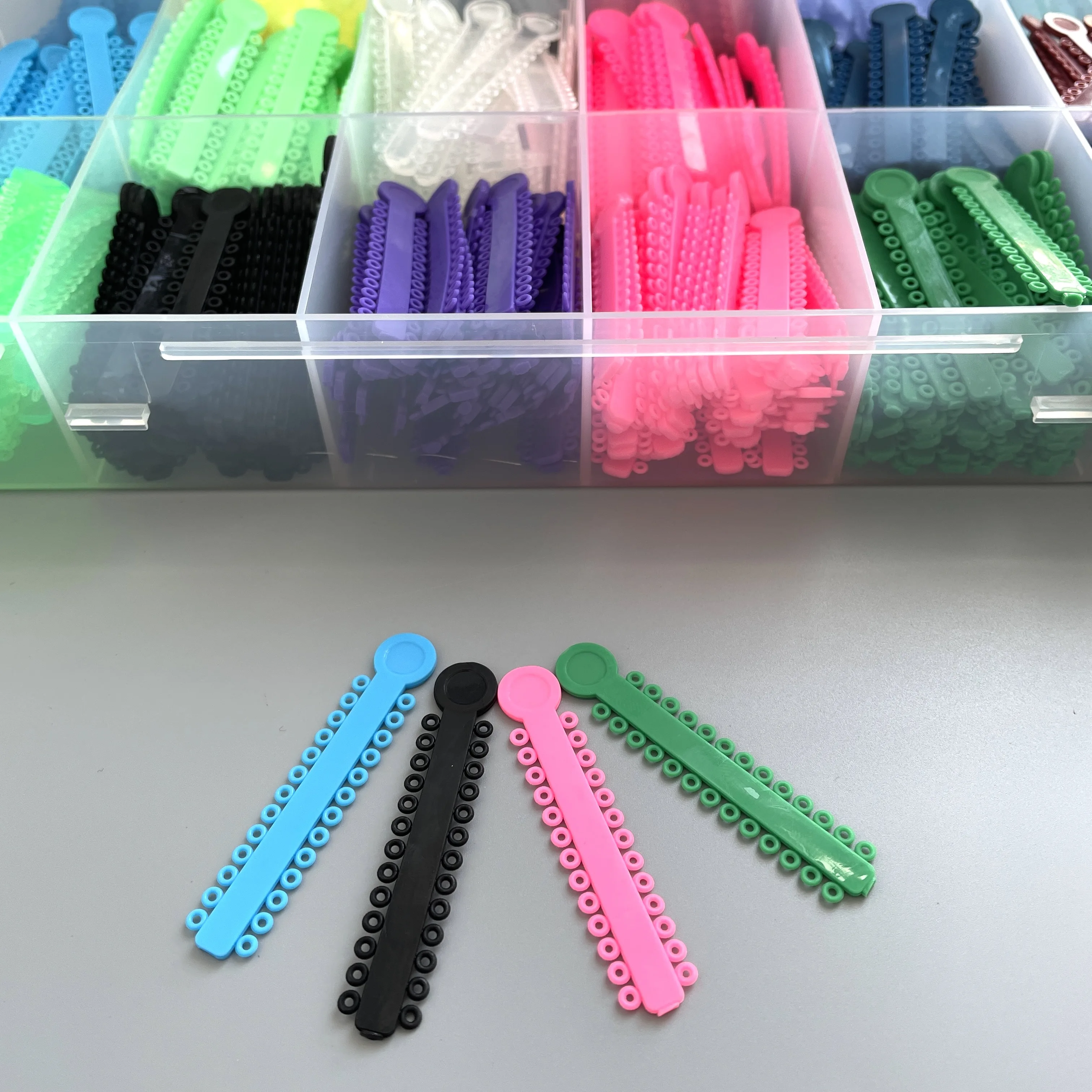 18 Kleuren 40Sticks/Kleur I Type Brace Latex-Vrije Rubber Tie Kleur Kan Kiezen