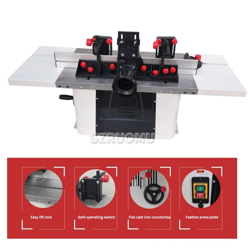 JMR-40 Woodworking Milling Arc Chamfering Machine Woodworking Engraving Equipment Slotting Trimming Device Electric Trimmer 220V