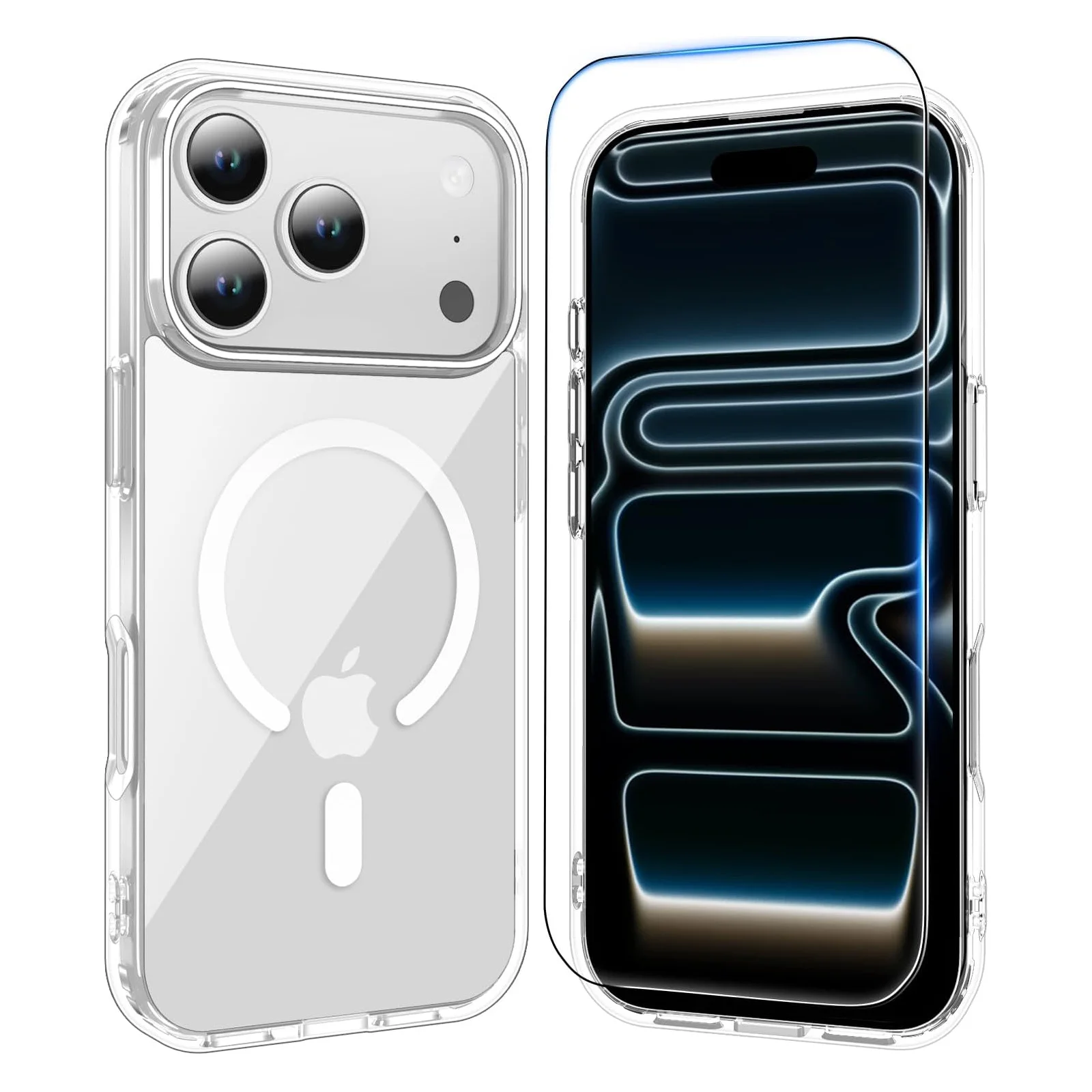 

for iPhone 17/17Air/17Pro/17ProMax Clear Case with Screen Protector Compatible Magsafe Anti-Yellowing Military-Grade Protection