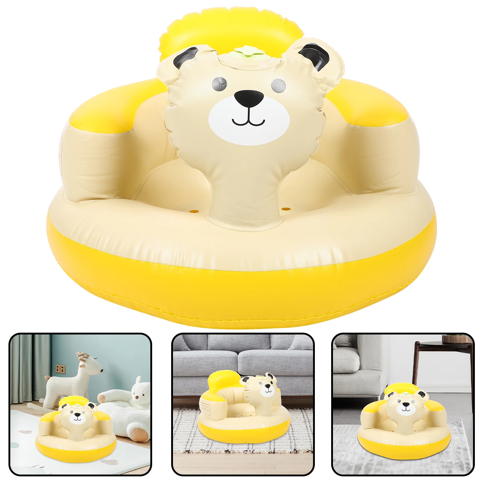 Sofá inflable para niños, silla de bebé para sentarse, taburete de baño, asiento de soporte trasero, Pvc para niños pequeños