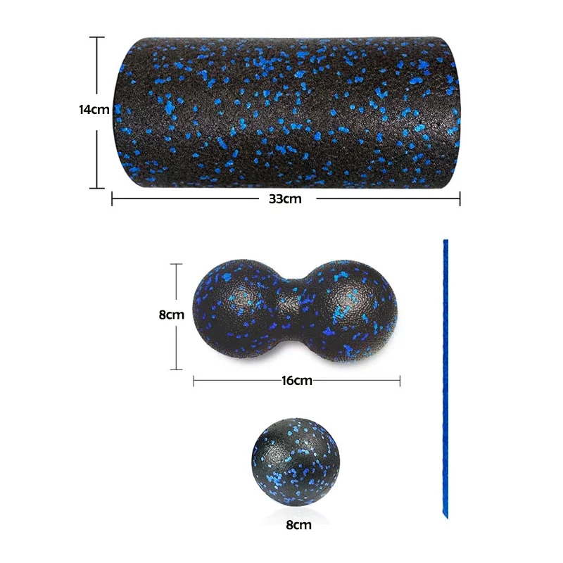 Yoga Roller Massage Ball Set Carry Bag EPP Foam Muscle Peanut Balls Deep Relax Fascia Ball