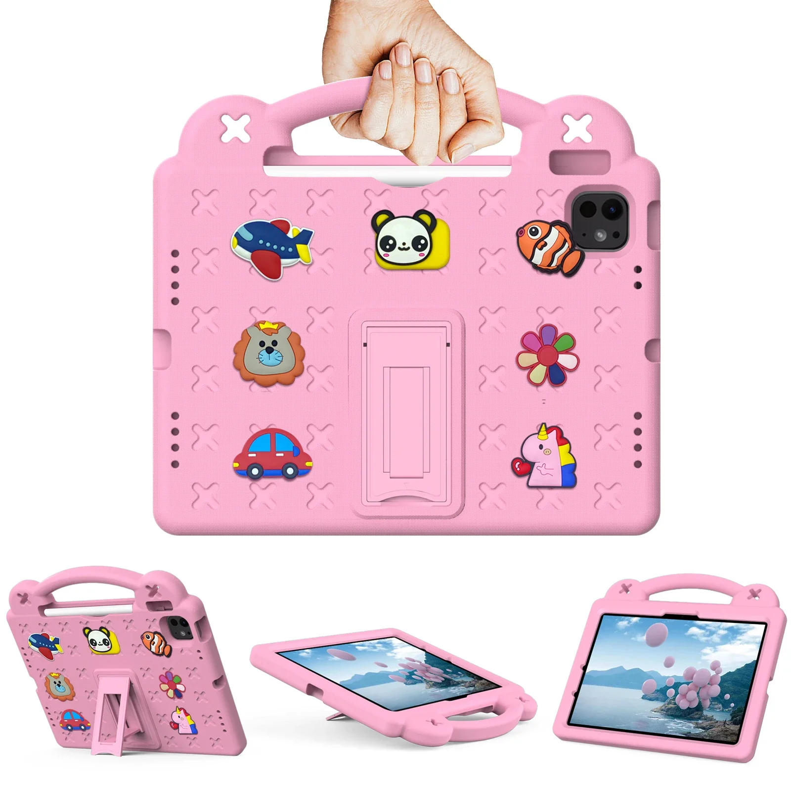 

Kids Case For iPad Air 11 Pro 11 M4 Pro 13 Air 13 2024 M2 A2903 A2926 Air 6 A16 10 10.2 9.7 Tablet Shockproof Cover mini 7 6 5 4