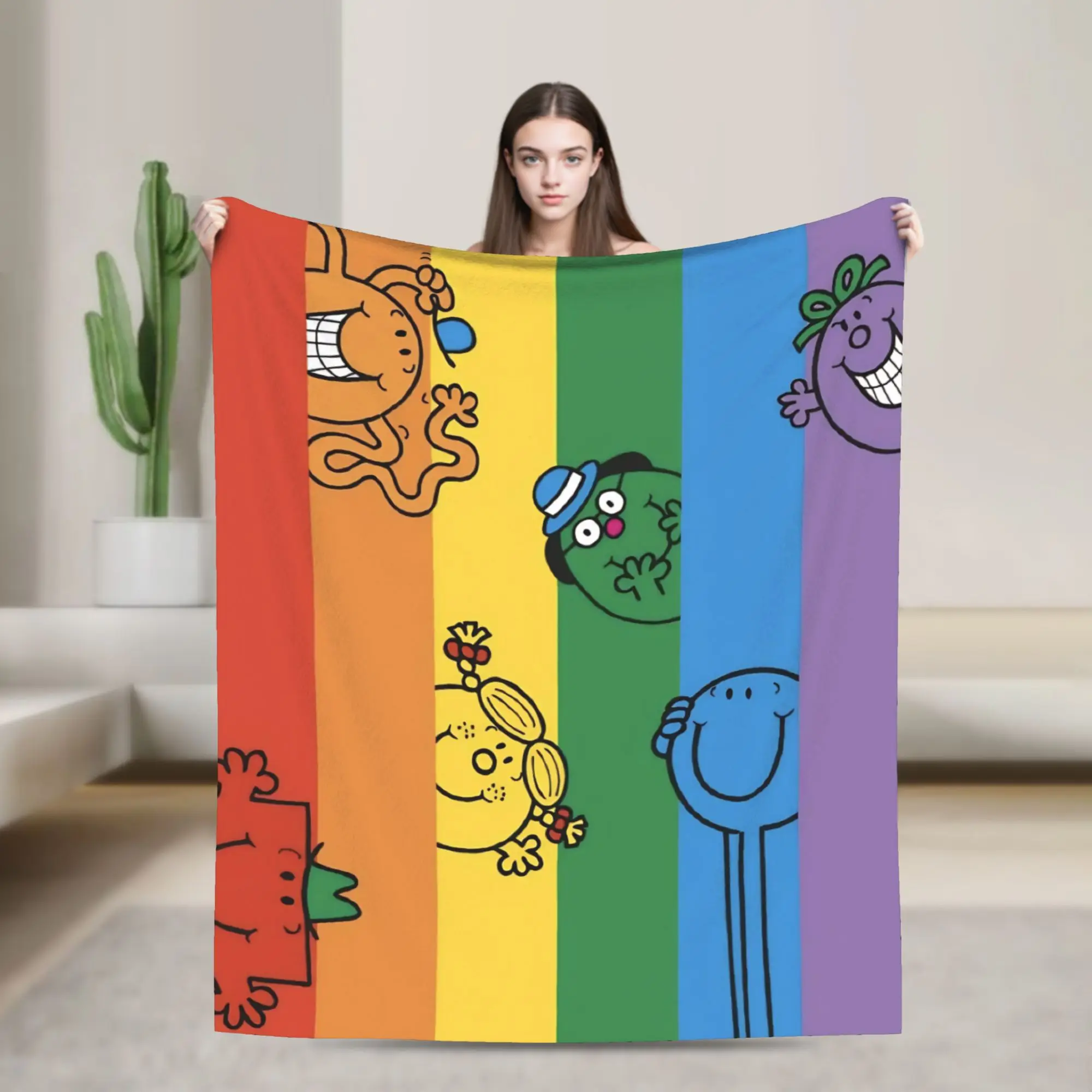 M-Mr M-Men L-Little M-Miss Humour Coral Fleece Plush Throw Blanket  Blanket for Home Couch Lightweight Bedding Throws,